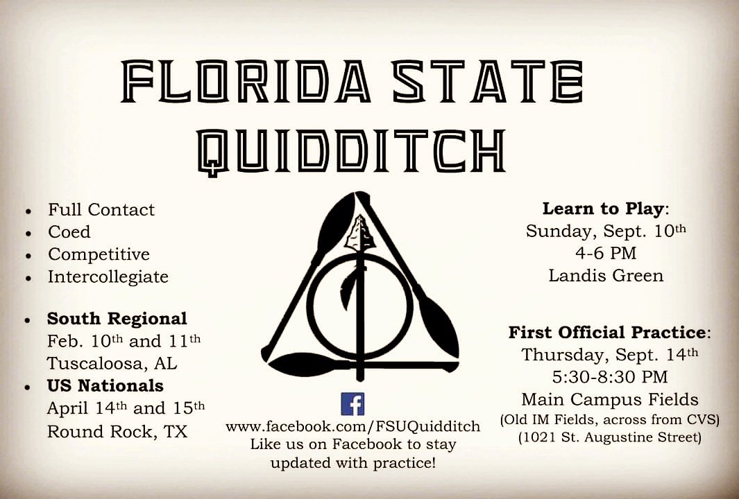 QuidditchAtFSU's tweet photo. LET'S PLAY QUIDDITCH 👏👏👏 https://t.co/IAlgmmBOqT