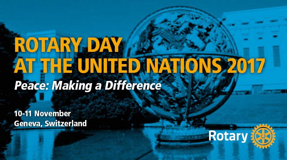 Registration is open for Rotary Day at the <a href="/UN/">United Nations</a>. Join members for two days of peace building activities. on.rotary.org/2w3YgOS #RotaryUnDay