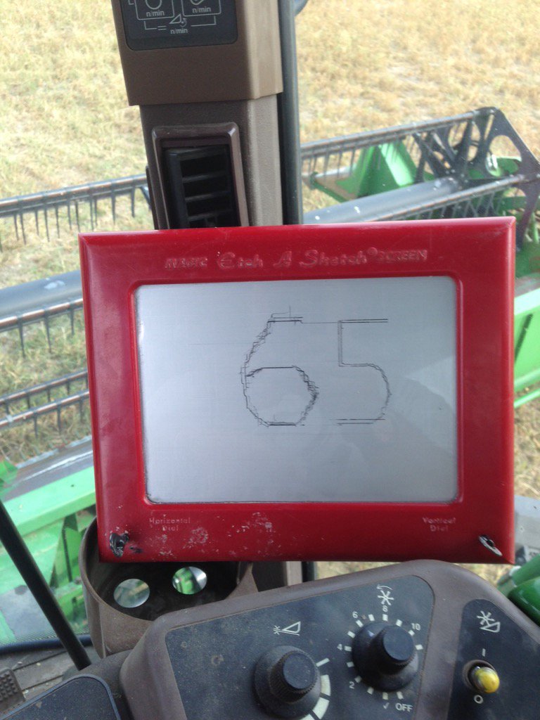 A buddy said his yellow peas were doing 65. I said prove it sent me this. #combinecrazy