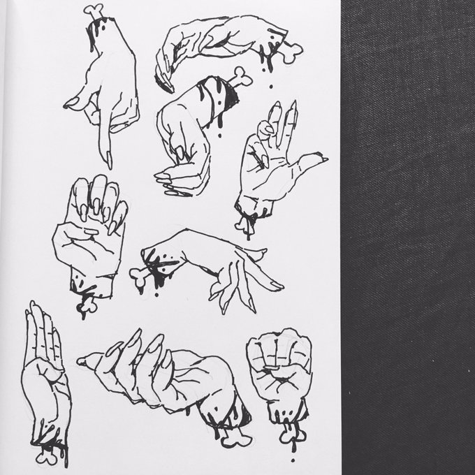 I like drawing hands 