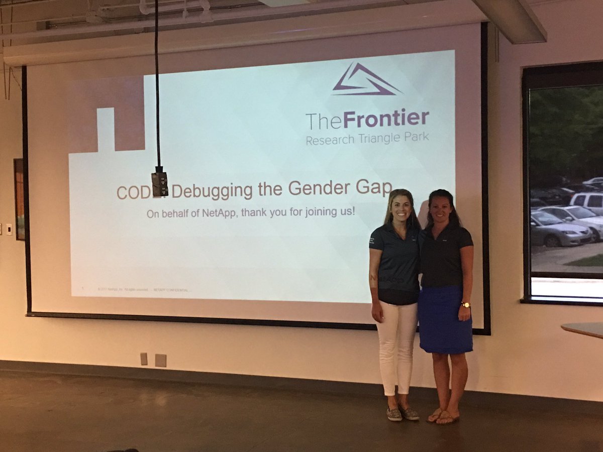 smwhite08's tweet photo. An awesome night with @NetApp &amp; @NetApp_WIT at the @RTPfrontier watching CODE: Debugging the Gender Gap! #NetAppCulture https://t.co/VvbJm3Sqsr