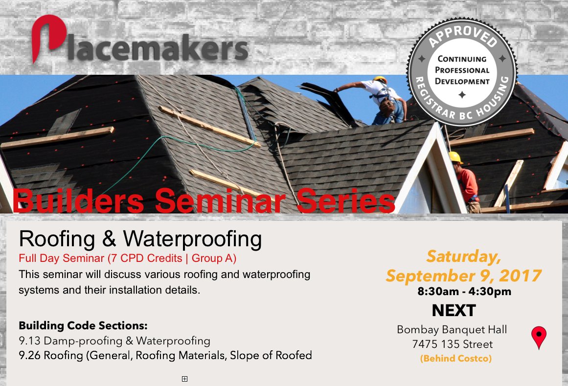 We're getting ready for a full day #RoofingWaterproofing 🏡&amp;☔️ seminar for #ResidentialConstruction in the #SurreyBC. 4 Great Speakers! 🤓
