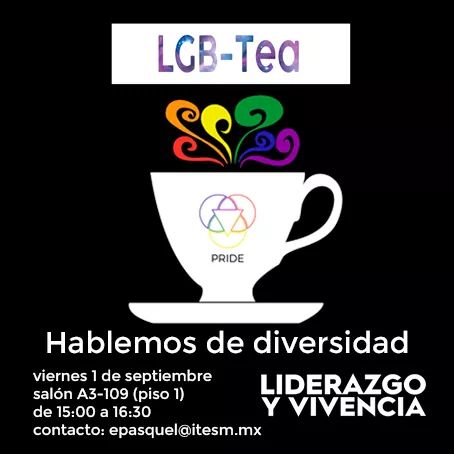 PrideCCM's tweet photo. Pride sigue presentando LGB-TEA, un espacio seguro para hablar sobre diversidad. ¡TE ESPERAMOS! 👬👭❤
#Lgbtea #Prideccm https://t.co/P0QHjo0frc