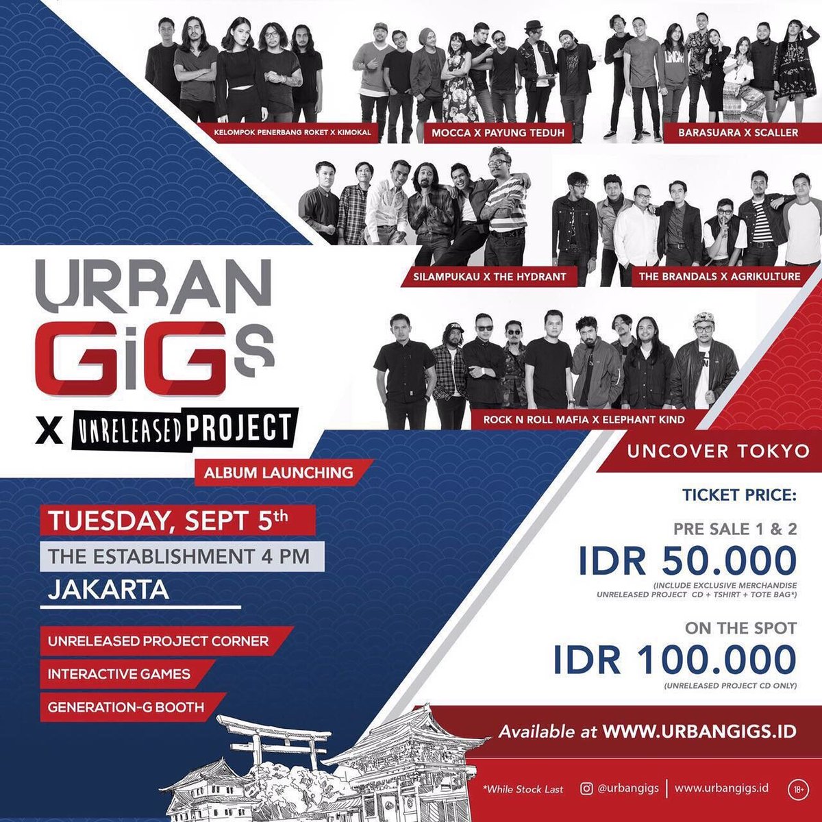 SeputarEvent's tweet photo. TODAY! #unreleasedproject w/ @BARASUARA X @SCALLER_ID , @payungteduh X @moccaofficial etc at THE ESTABLISHMENT https://t.co/g8blTvT3wn