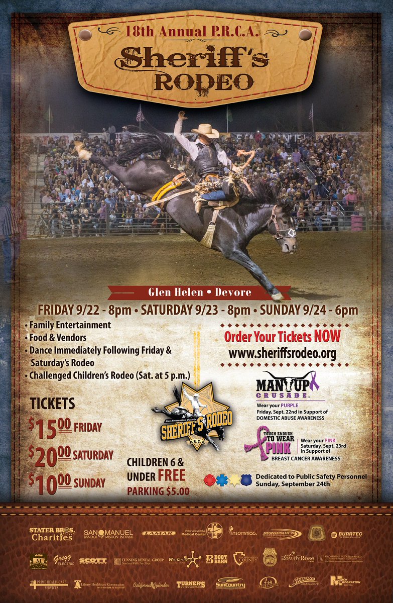 sbcountysheriff's tweet photo. Are you Rodeo ready?! We are less than a month away from the @SheriffsRodeo! You don't want to miss it 🐎 https://t.co/WoS0iZ2C3B https://t.co/hQq1zGSK4W
