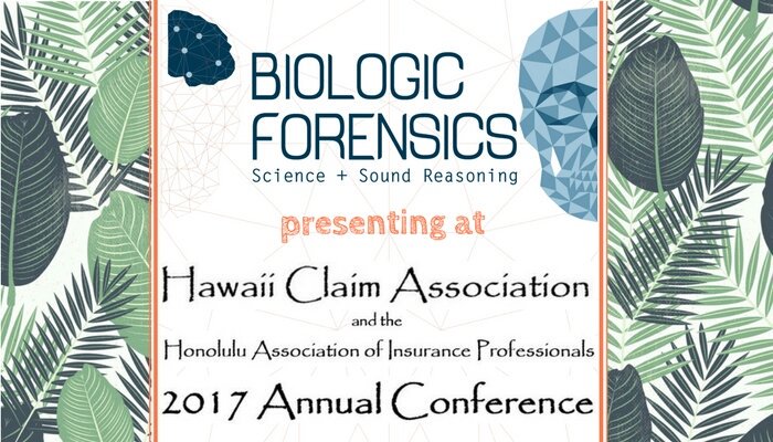 BioLogicLLC's tweet photo. Excited to present at this years #HCA Conference, co-sponsored by the #HAIP. 9/15/17 @ 830am. #BioLogic #Forensics #Hawaii #insurance #legal https://t.co/g17L0FtF8j