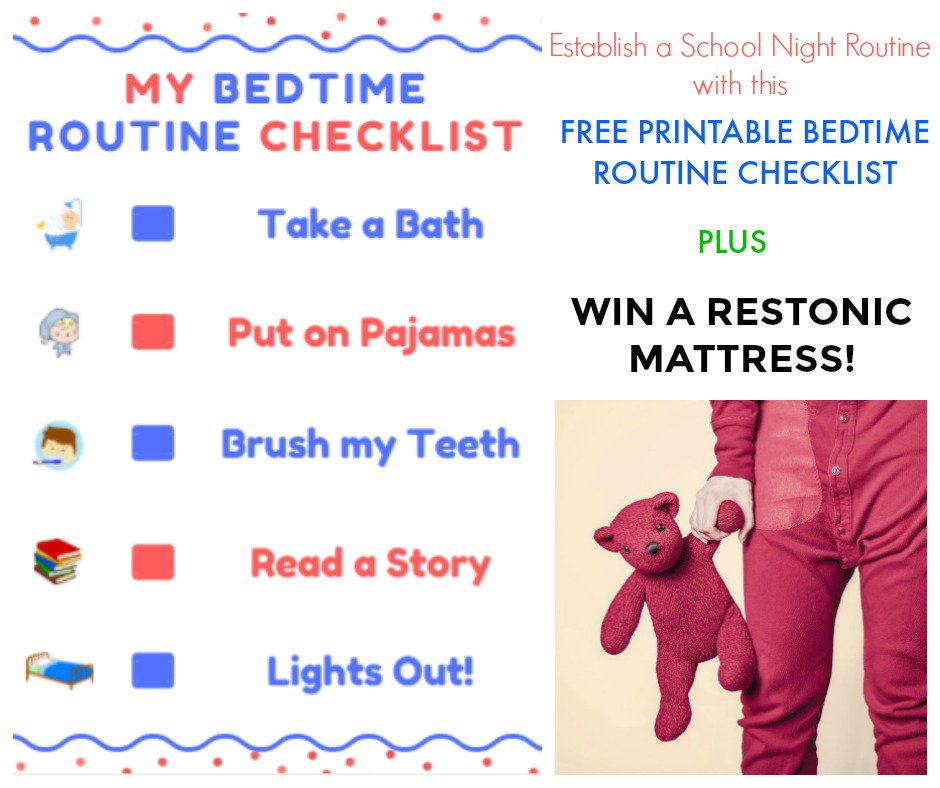 AlainaBullock's tweet photo. Start the school year off right w/ a bedtime routine like this one with a FREE PRINTABLE checklist https://t.co/kAMMPPkJxm #RestonicBTS AD https://t.co/9Rd1W3aUaE