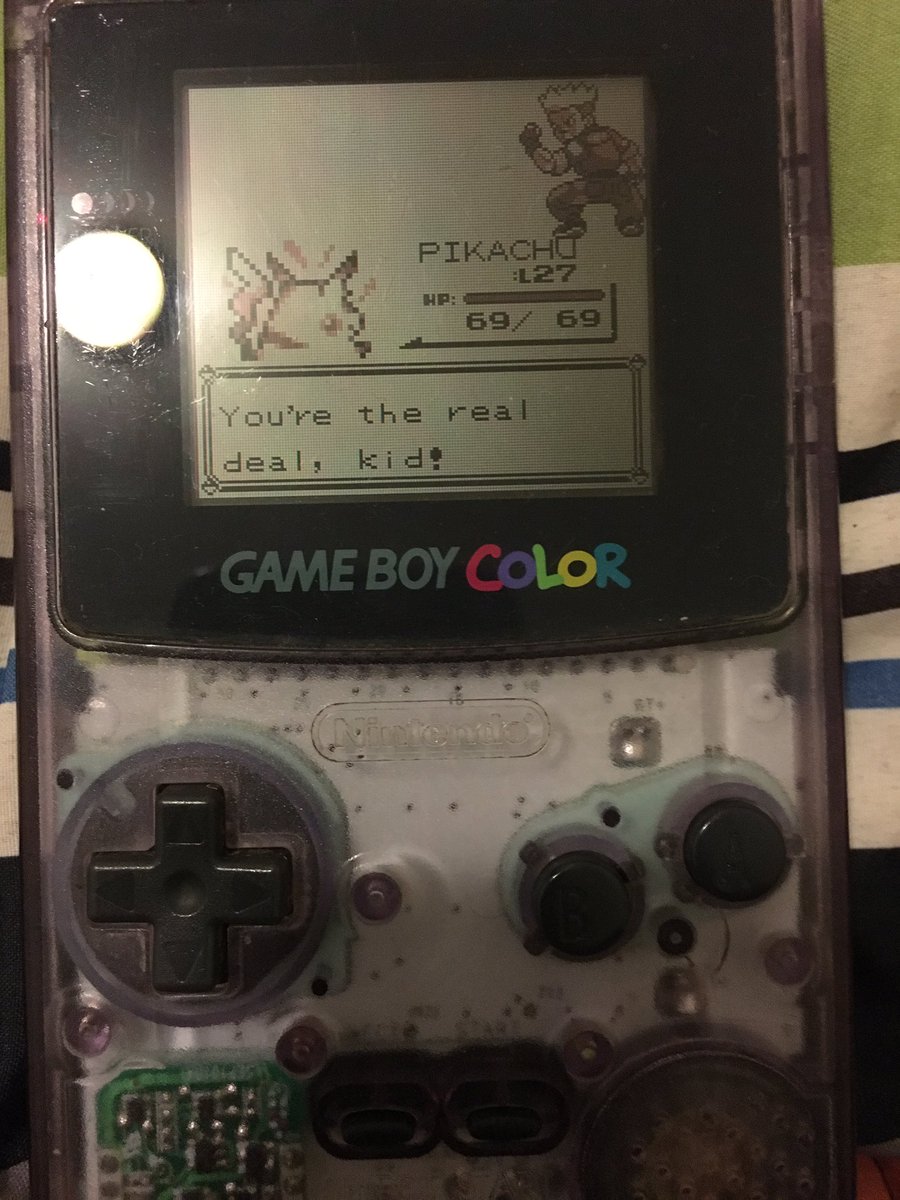 BellaLugosy's tweet photo. Got nothing on My Pikachu, Surge! 
#Pokemon #RedVersion #Pikachu https://t.co/twE4kI5vNz