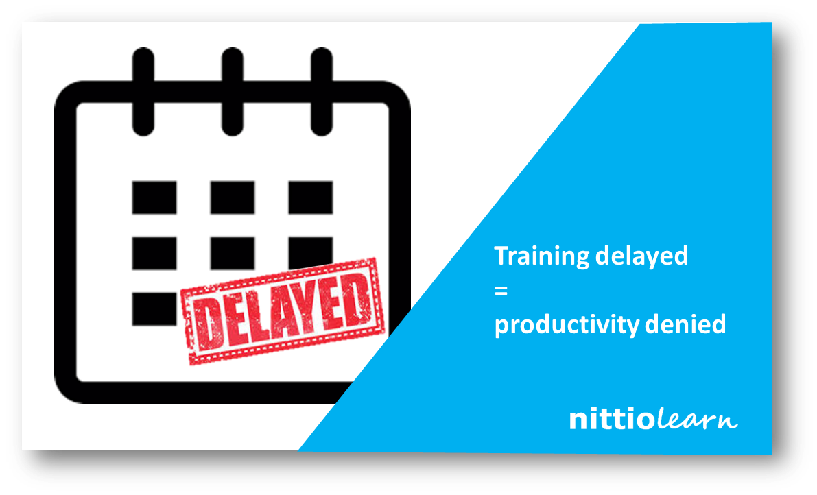 Interesting article, Training delayed = productivity denied tinyurl.com/ya2bmj96 , #elearning, #corporatetraining #onlinelearning
