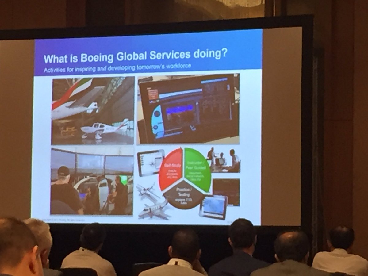 julieinthesky's tweet photo. Understanding a student's capability at any point starting training allows us to solve problems early--not at the airline @Boeing #APATS2017 https://t.co/2ZJGX7j9an