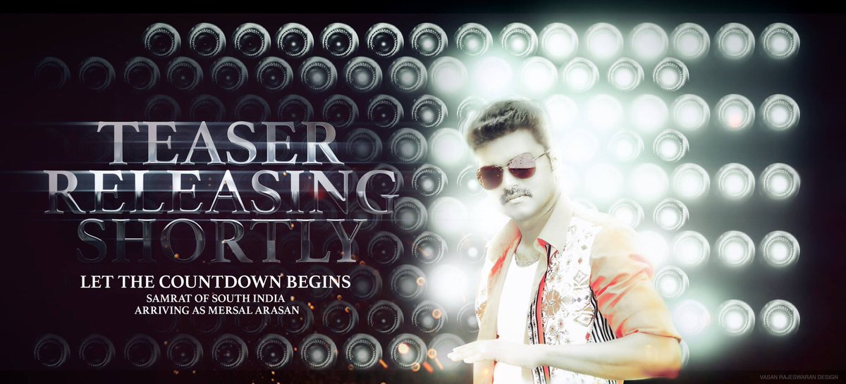 KollywoodCinima's tweet photo. #FanMade #MERSAL #FanLuv 😎🤘🏻 #MersalTeaser #MersalTeaserCountDown Begins
#Thalapathy #Vijay #AtleeMagic
RT if your waiting for Teaser https://t.co/dNL5r6LiEg