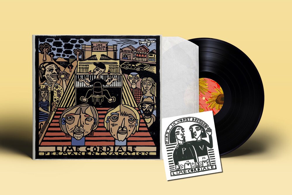 limecordiale's tweet photo. Our debut album "Permanent Vacation" will be out on Oct 13. Then a big tour. 
Pre-order it and u will get a signed lino-cut print by Louis. https://t.co/Z8MjBIY3zL