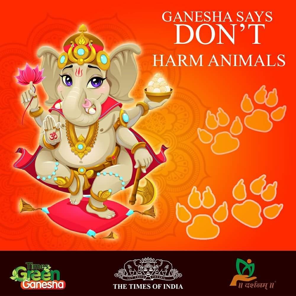 TimesGanesha's tweet photo. Bursting of crackers scares off the innocent animals.
#GaneshaSays Don't harm the animals this Ganesh Chaturthi

#TimesGreenGanesha https://t.co/5Calen1RPq
