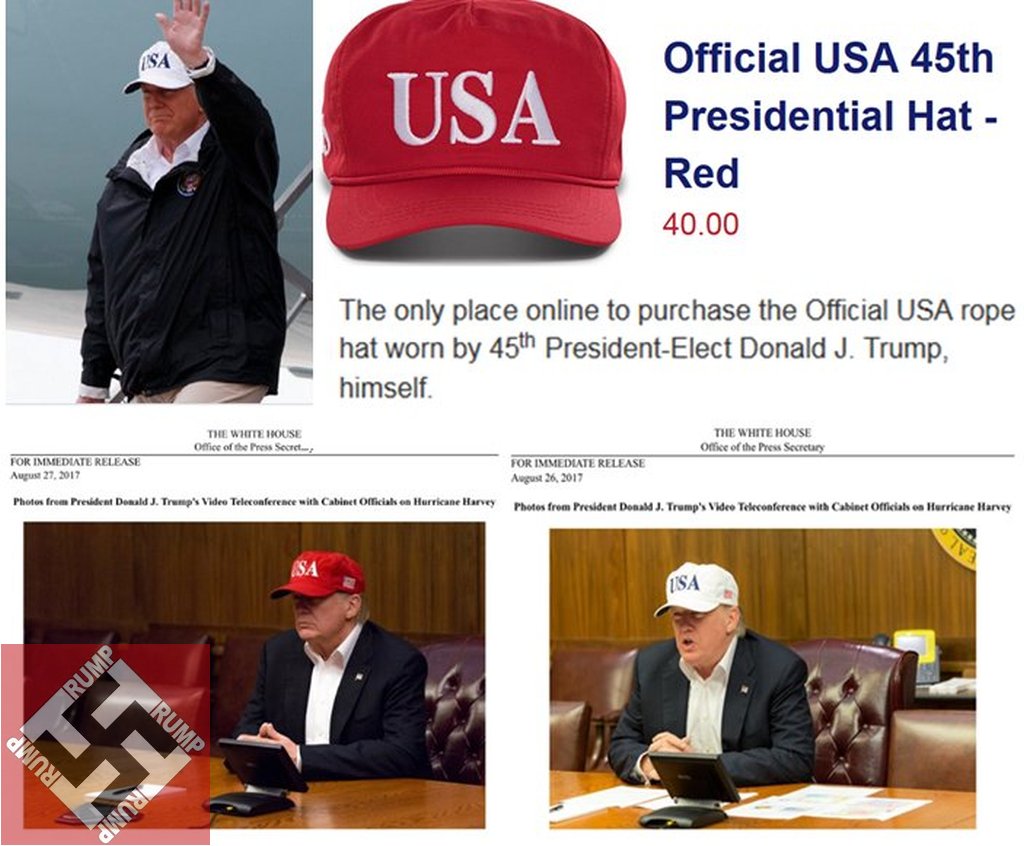 161TCB's tweet photo. @BBCWorld by the numbers:
1. #TrumpRussia /traitor
#DisasterProfiteer @POTUS selling hats (Not made in USA)
2. Bigot who pardons murderer (Arpaio) https://t.co/wxFzoXlF5V