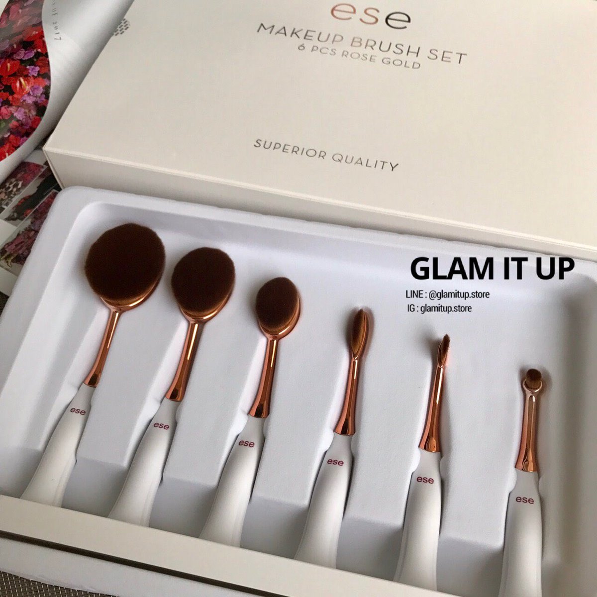 💋Set แปรง ese สี rose gold 
💋มี แปรง 6 แบบนะค้าาา
💋  ราคา 1,200฿ ส่งฟรี EMS ค่าาาาา ทักมาถามก่อนได้🔥😍💋