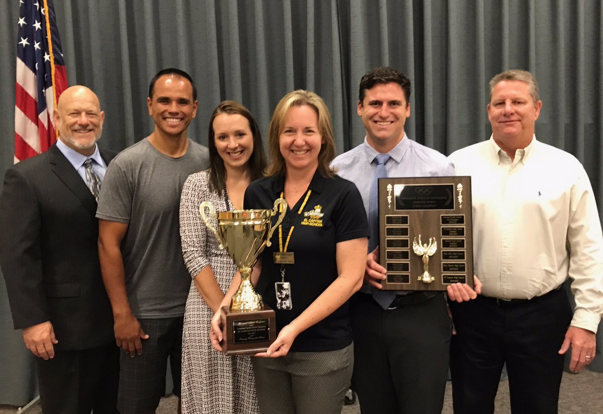 ECHSVaqueros's tweet photo. Congrats El Cap for winning the 2016-17 Combined Sports Award for GUHSD. Vaquero athletes rock! #echsvaqueros https://t.co/oMeDGFEYwU