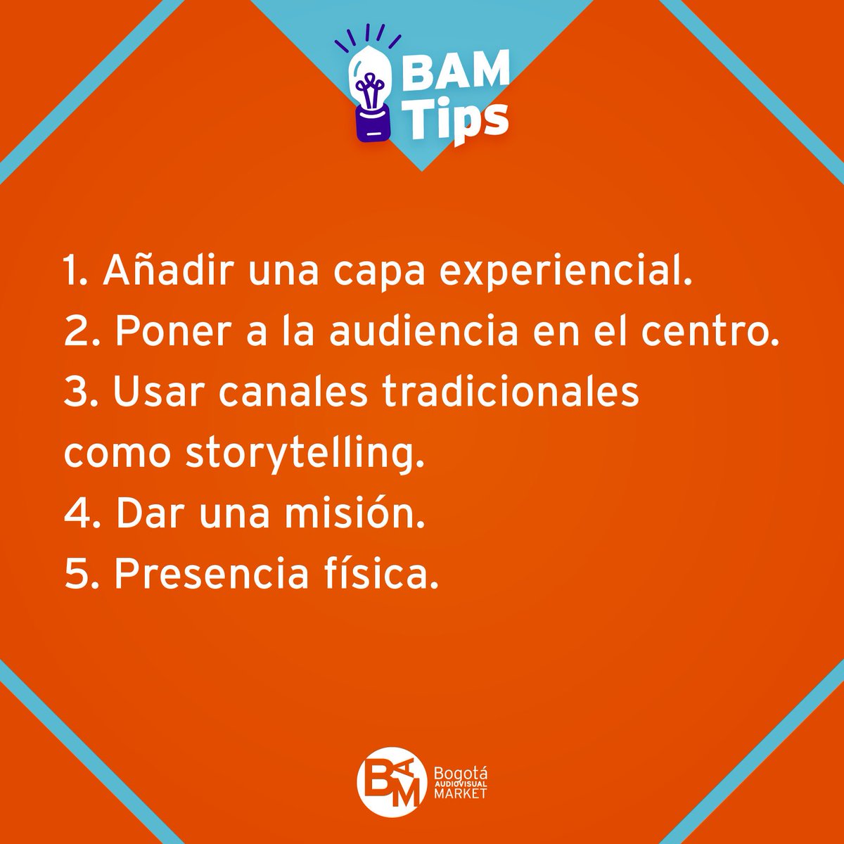 BAM_Bogota's tweet photo. ¿Cuál de estos #BAMTips, que nos dejó Belén Santa-Olalla, es tu favorito? https://t.co/uCMoD6SsGv