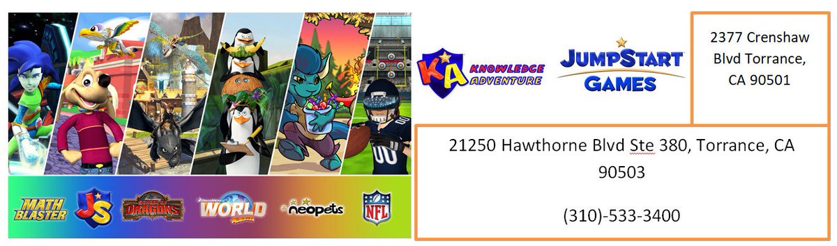 marklu2002's tweet image. We Love #KnowledgeAdventure/#KA Contact, Play and Learn!
@JumpStart3D @MathBlaster3D #JumpStart3D #MathBlaster3D 🖥️⌨️💻🖱️