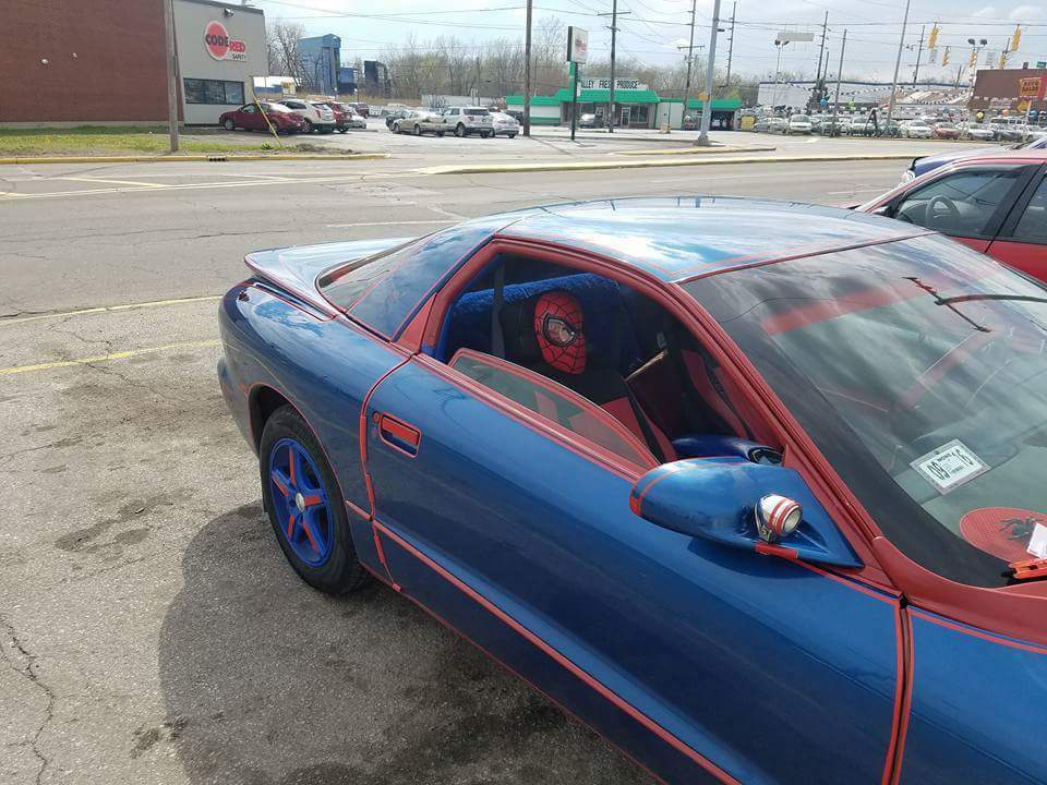 FoundOnPoSC's tweet photo. I didn't know Spider-Man was in Tron. #PoSC #SpiderMan #Firebird #Pontiac #Tron https://t.co/EGa8yH4V1Y