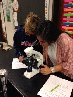 MHeimScience's tweet photo. Checking out those plant cells! #HeimCPBio2 https://t.co/iuoJzVP09I