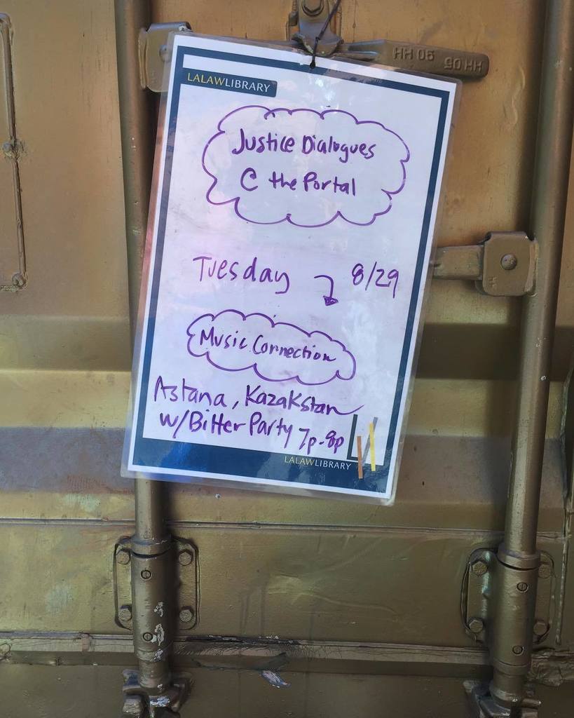 wfumihsu's tweet photo. #LAPortal This is about to happen. Come on down to the @lalawlibrary for @bitterparty's performance with a live co… https://t.co/XSPOWR6KcM https://t.co/U00k171mz0