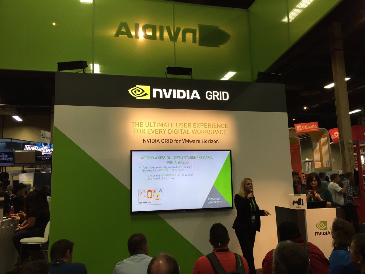porscheotto's tweet photo. #VMworld2017 @NVIDIAVirt visit the nvidia booth to learn about an awesome case study of why you should be using Nvidia products https://t.co/Iwjl5zZUD7
