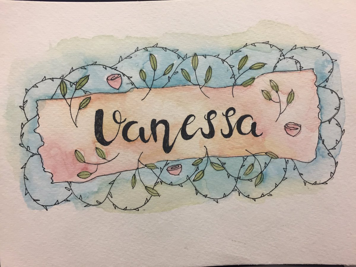byvanrem's tweet photo. Blessed by a delightful surprise from a talented co-op student #watercolour #penandink #typography #designsprintteam https://t.co/fUkaO78ewf