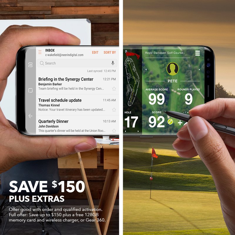 Jon Layne (@dadfluential) on Twitter photo The Samsung Galaxy Note8. Think of all you could do with a screen like that. Order @bestbuy:bby.me/m5u79  #ad The Samsung Galaxy Note8. Think of all you could do with a screen like that. Order @bestbuy:bby.me/m5u79  #ad