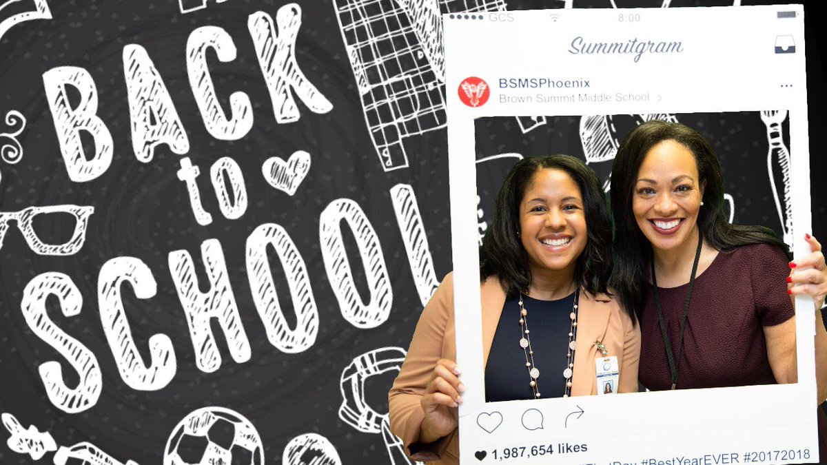 DrKimRobertson's tweet photo. 1st day of school BSMS Photo booth #GCSFirstDay2017 @BSMSPhoenix https://t.co/s7rzeL2k5r