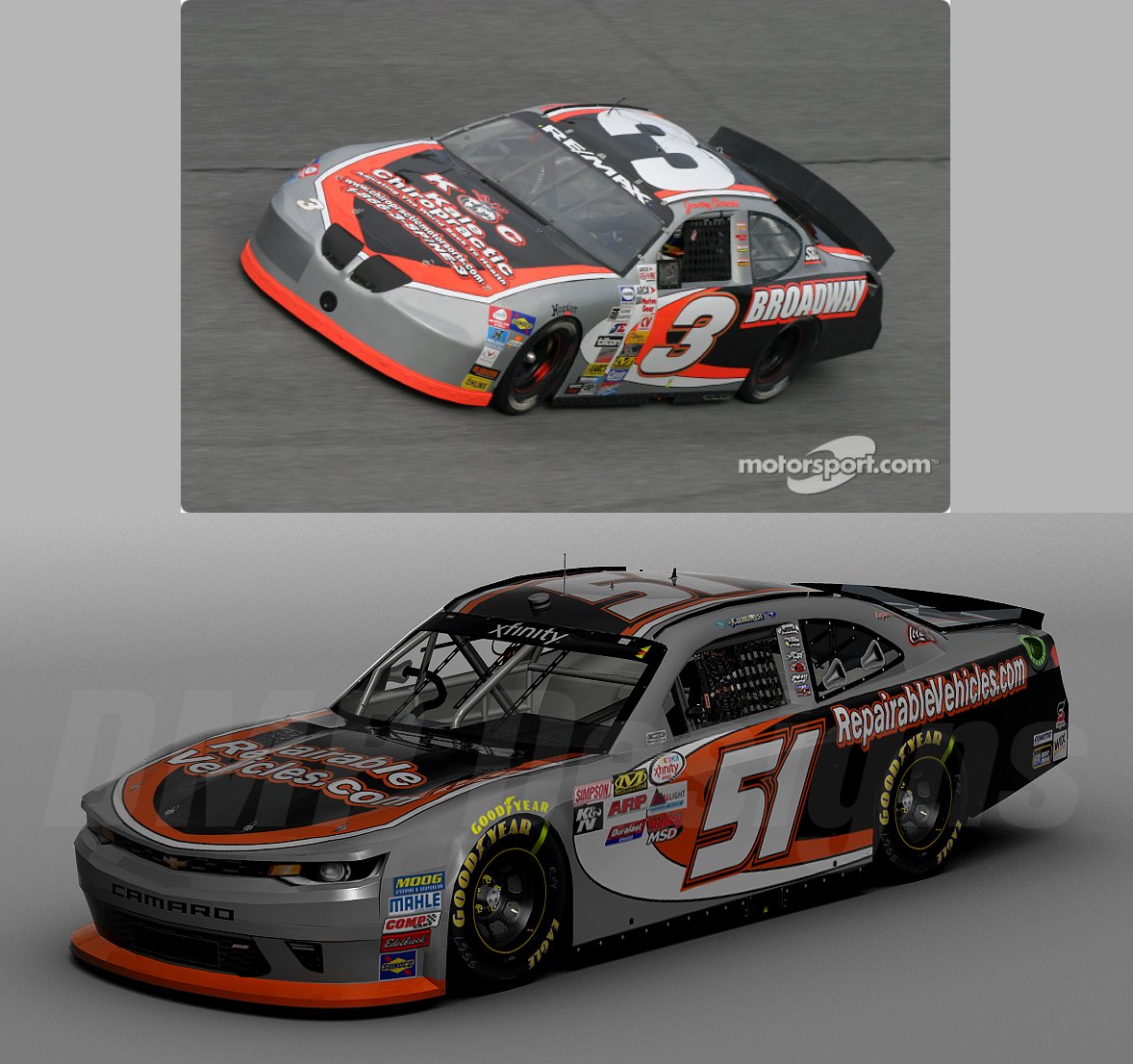 DMP_Designs's tweet photo. How about this #throwback concept for one year? @JClements51 @JCR_Clements51 #repairablevehicles #nascar https://t.co/TJAAcgFR7D
