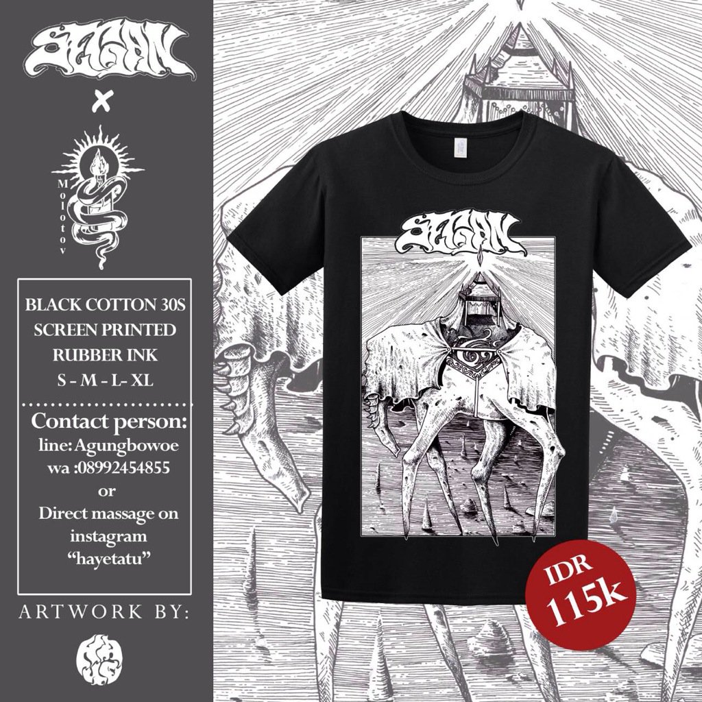 Yeaahh ready tees <a href="/SEGANStoneRock/">SEGAN StoneRock</a> X @molotov_mo artwork by @hayekhatwork untuk info pemesanan kontak ada pada gambar