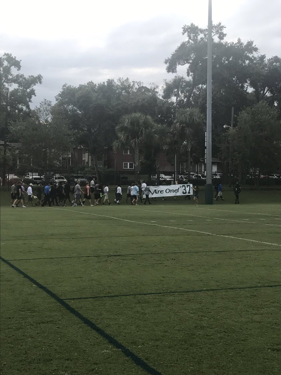 StetsonWSoccer's tweet photo. Today has been so full with an outpouring of love, both for Nick and for each other. #OneStetson #thisisahatter #NB37 #StetsonStrong https://t.co/P08sm2F01R