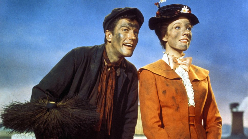 nerdist's tweet photo. #MaryPoppins turns 53 this week! Watch Dick Van Dyke sing "Let's Go Fly a Kite" in #WaltDisney's own backyard: https://t.co/s58UCo3Eve https://t.co/IlFNQFjUTJ