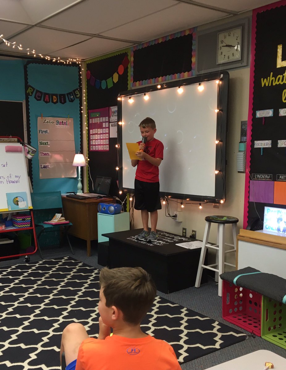 lisastull28's tweet photo. Favorite part of #extremeclassroommakeover is our stage my sweet hubby made. Teaching is a family affair. @gregstull @GCASDELEM https://t.co/UYSlJfW7BX