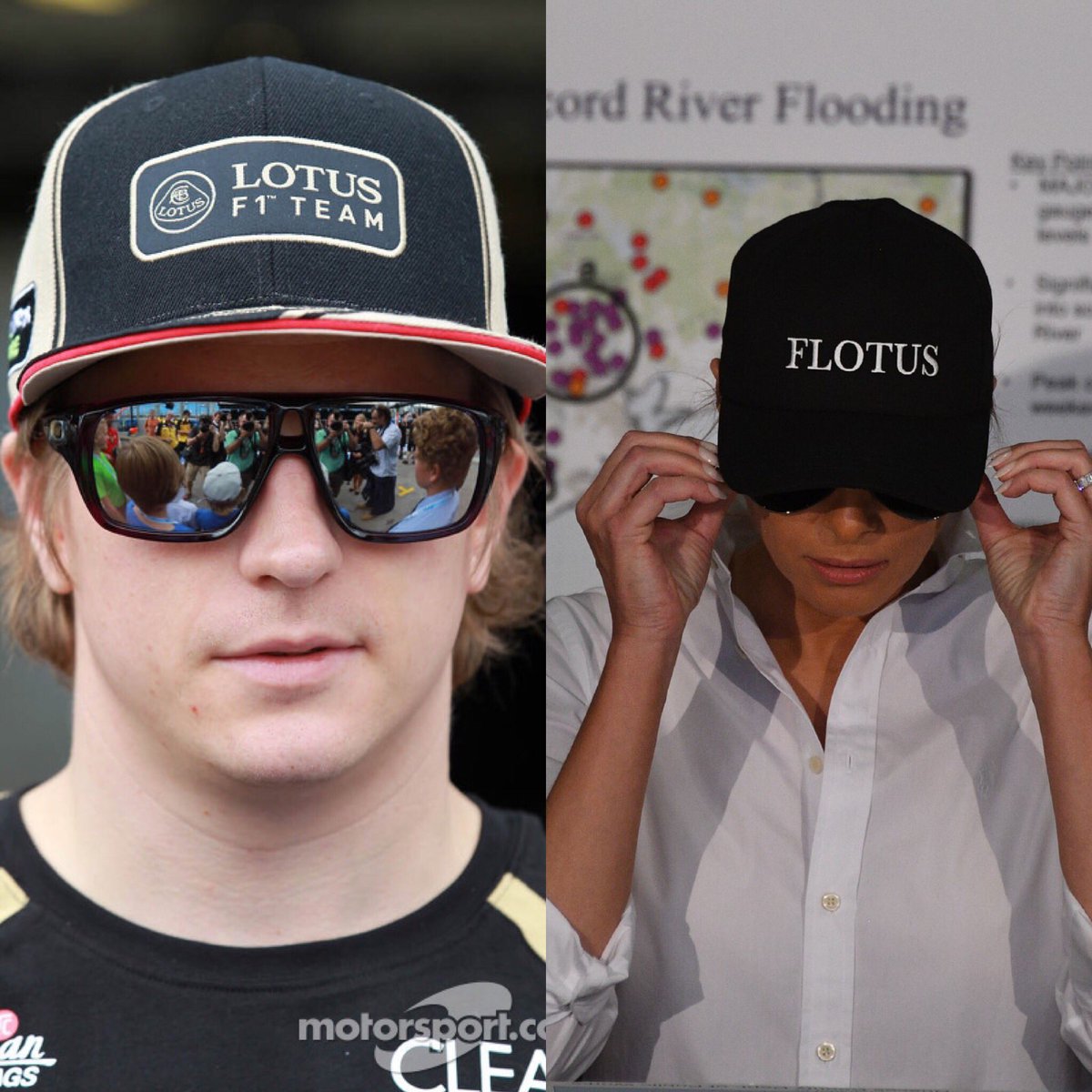 PinkSpeedBlog's tweet photo. @RenaultSportF1 (former Lotus) did you notice that @FLOTUS was your fan? #f1 #kimiraikkonen @F1 https://t.co/kyvpcS3f1k