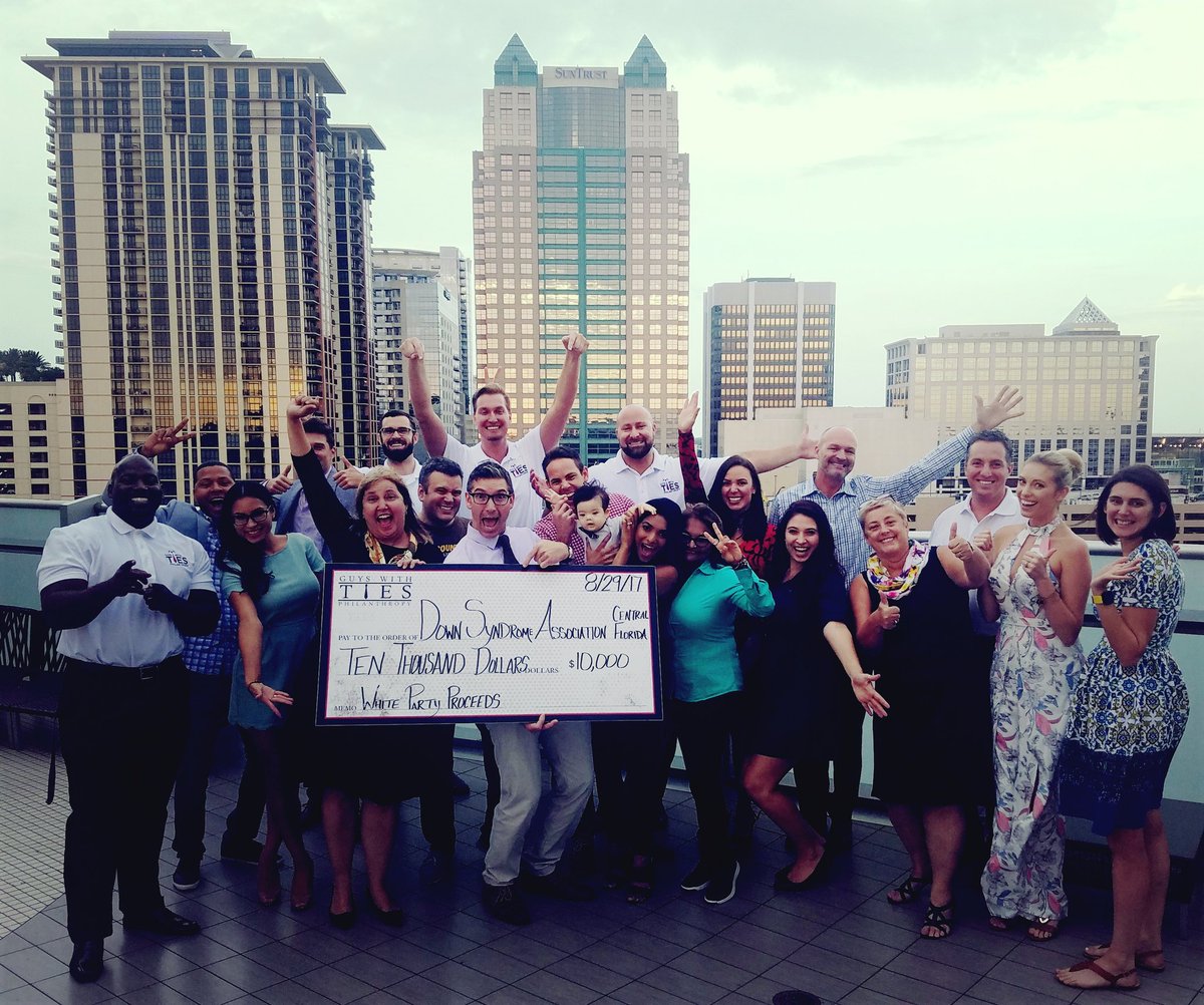 GuyswithTies's tweet photo. Honored to donate $10,000 to the @DSAofCentralFL with proceeds from the White Party #guyswithties #partywithapurpose #goodguysgiveback https://t.co/Bcv2iQm8yz