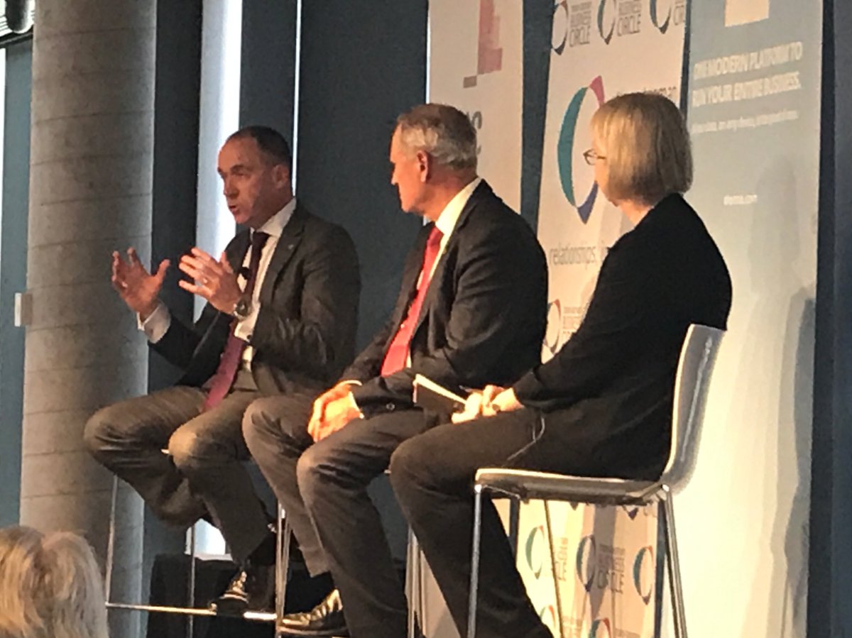 Step up in class for me today. <a href="/peggyoneal17/">peggy o'neal</a> talks transformational leadership with Chair &amp; CEO of <a href="/NAB/">NAB</a>, Ken Henry &amp; Andrew Thorburn.