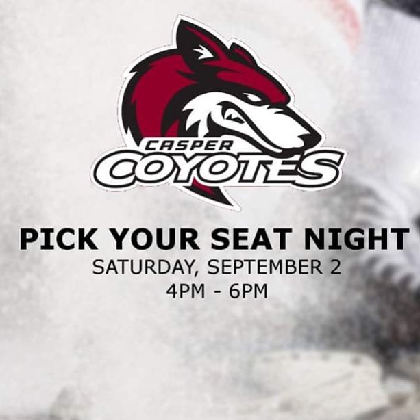 CasperCoyotes's tweet photo. Head on over to our Facebook page for the event details! Hope to see you all at the Casper Ice Arena this Saturday from 4 till 6pm. https://t.co/oquqc6en7u