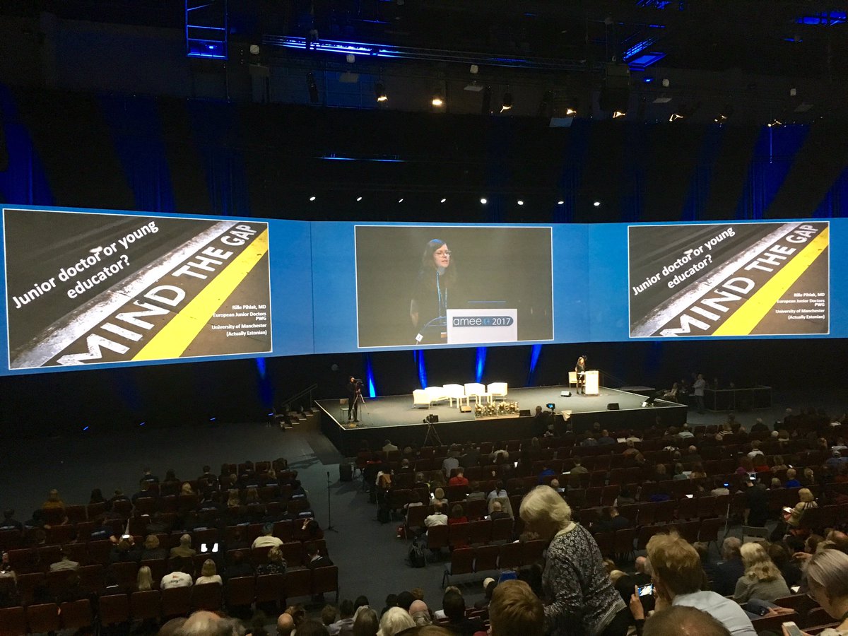 #juniordoctor Rille Pihlak on main stage #amee2017 <a href="/ifmsa/">IFMSA</a>