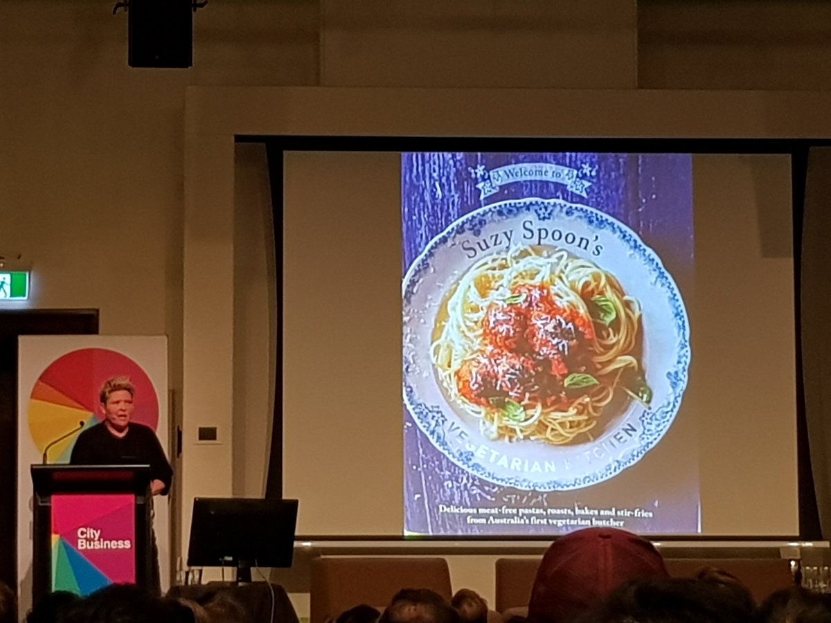 anitabaccam's tweet photo. #citythoughtleaders Suzy Spoon Vegetarian Butcher. Refreshing presentation @cityofsydney's How Innovation is Changing the Face of Business https://t.co/tOlBm5bPVe