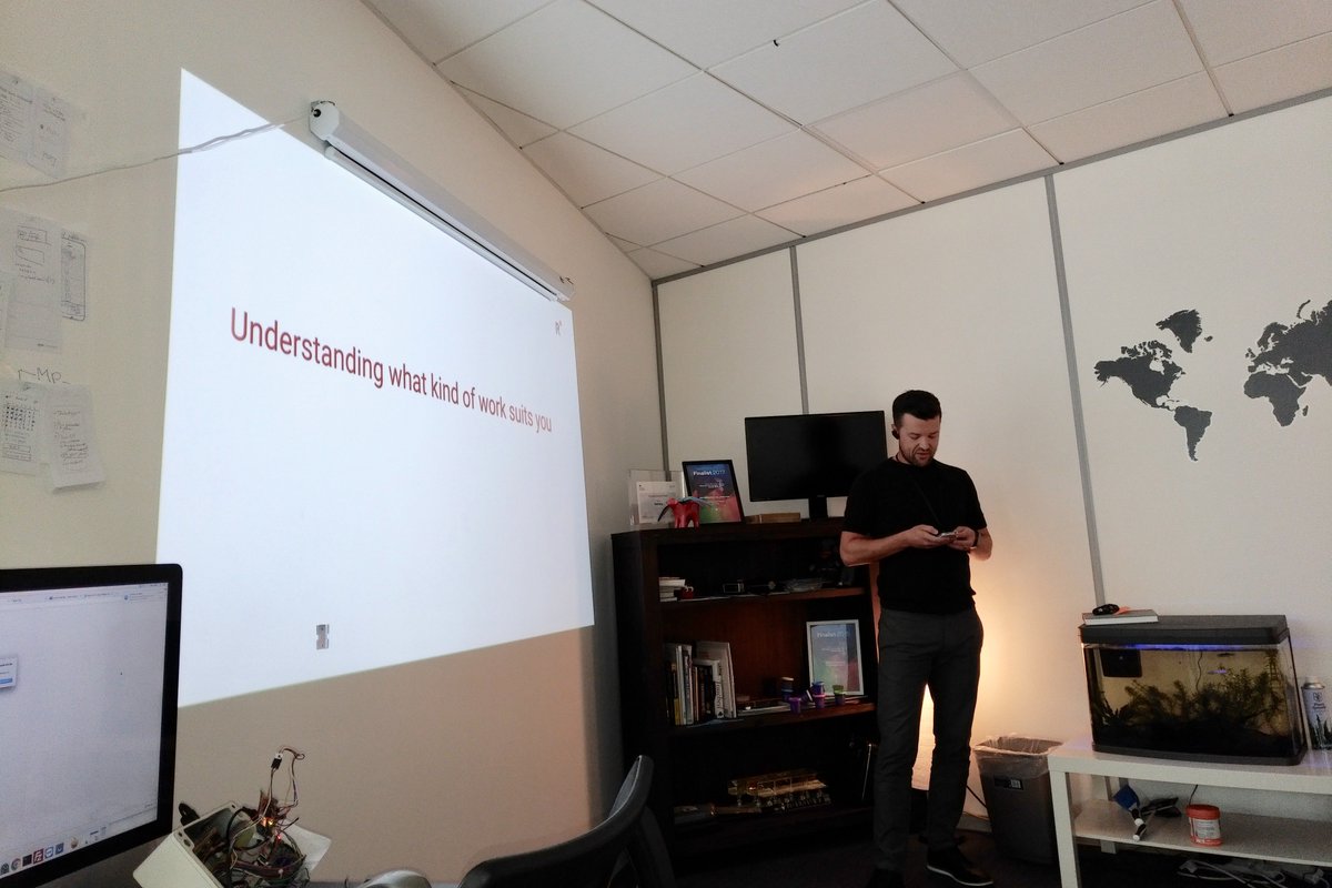 RedNinjaStudios's tweet image. Big thank you to James for his insightful presentation for the team yesterday! #ListenThinkDo