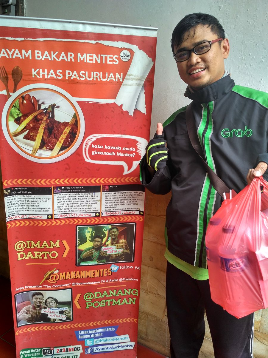 Bang Eko Susilo melayani Grab-Food dg sepenuh hati utk kepuasan cust <a href="/GrabID/">Grab Indonesia</a> <a href="/MakanMentes/">Makan Mentes</a>. Semoga barokah buat keluarga. Semangat bang 😘