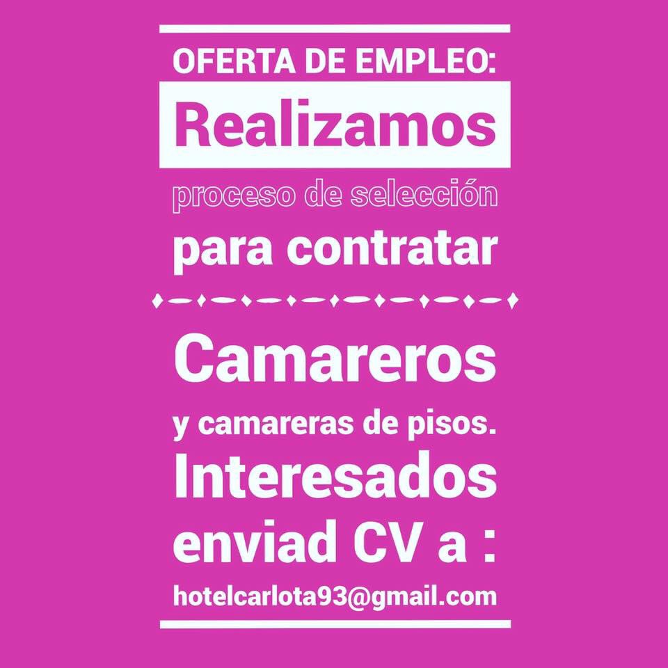 HotelDCarlota's tweet photo. #ofertadeempleo #camareros #camareradepisos #ciudadreal https://t.co/bW7FOTHDjI