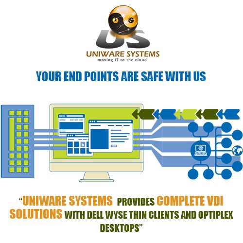 uniware_systems's tweet photo. Complete VDI End Point Solutions By #Uniware #Systems With "Dell WYSE Thin Clients and Optiplex Desktops"

https://t.co/Jz3Vlkpweo

#DellEMC https://t.co/TpezDK76FU