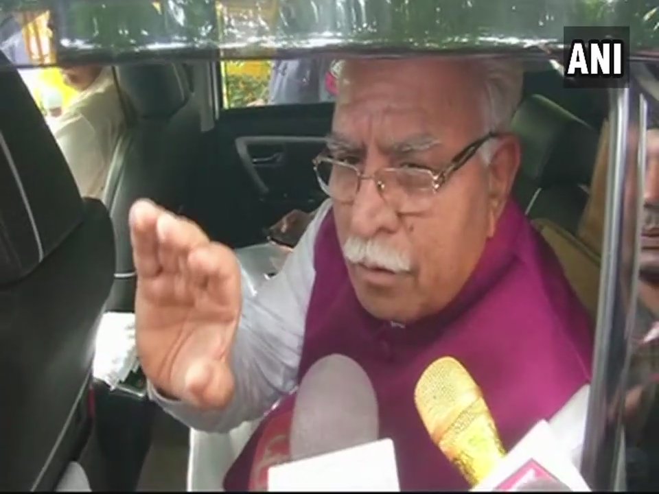 ANI's tweet photo. Jo maangta hai vo maangta rahe, humne apna kaam acchi tarah kiya tha: Haryana CM ML Khattar on demands for his resignation https://t.co/g5SemDLLNt