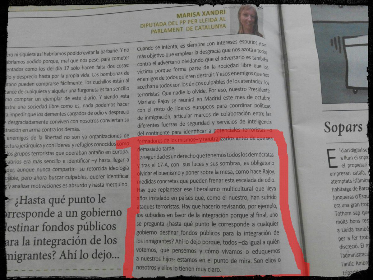 osistere's tweet photo. Xenofòbia mode Albiol en estat pur. Alguns encara no se n'han adonat que el que dissabte clamava la gent res té a veure amb aquest discurs https://t.co/l06iWVQmfe