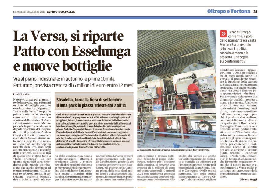 bottiroli's tweet photo. Oggi la nuova La Versa si racconta così sui quotidiani Il Giorno e La Provincia Pavese. #weloveoltrepo #oltrepo #oltrepopavese #laversa https://t.co/eh672wErbY