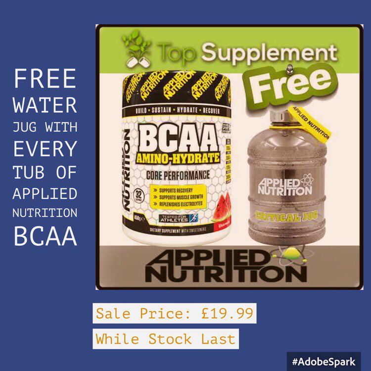💥FREE water jug with every Applied Nutrition BCAA 💥 — 💥FREE water jug with every Appli... eepurl.com/c1sTS5