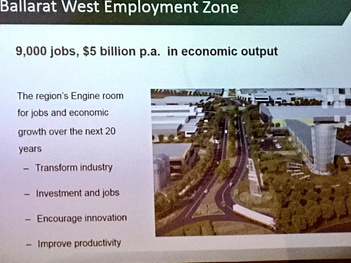 Ballarat West Employment Zone is key to building $11bn local economy and 60% population growth by 2040.#Ballarat #Growth