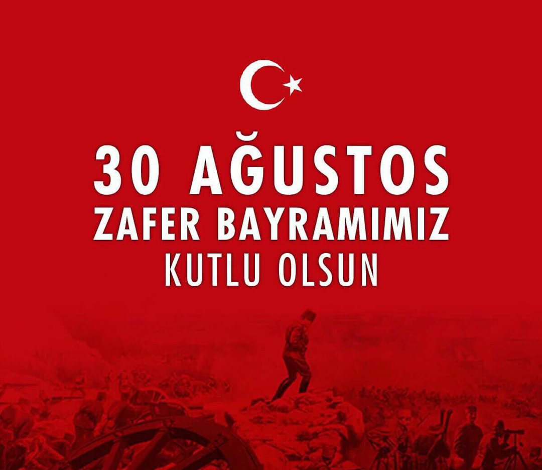 🇹🇷 30 Ağustos Zafer Bayramımız kutlu olsun. 
#30AğustosZaferBayramı #30Ağustos #ZaferBayramı #zaferbayramımızkutluolsun